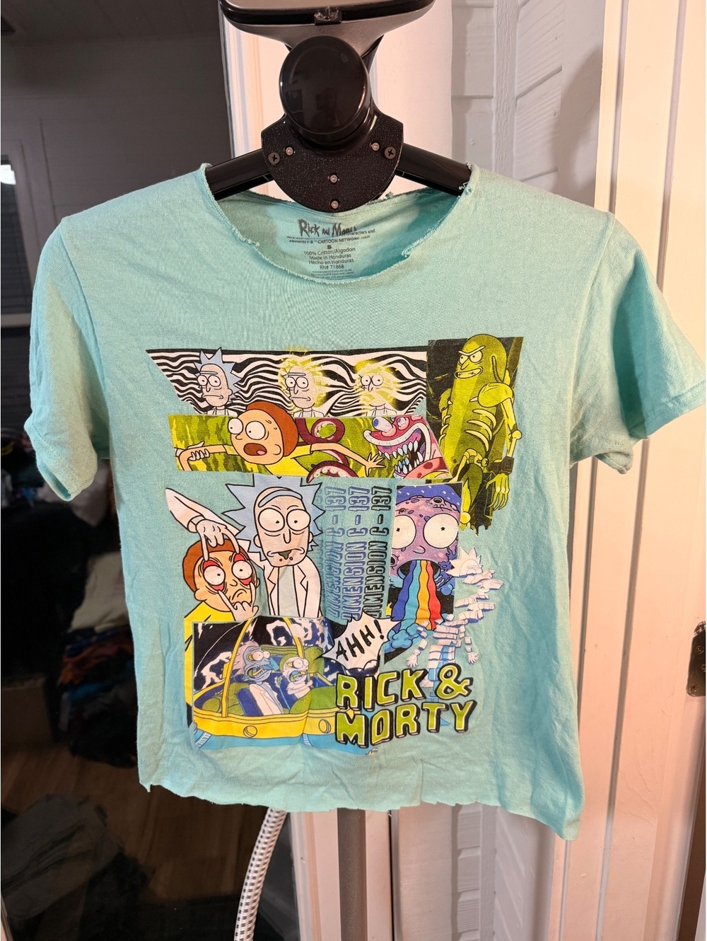 Rick and Morty Cartoon Network Aqua Graphic T Shirt